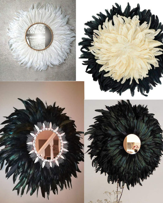 2 Yards 10-12" Rooster Hackle Feather Fringe Trim, Sewing Craft Feather for DIY Decorations-Off White
